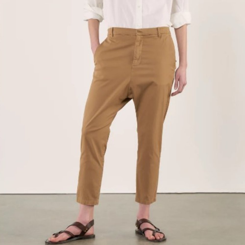 Nili Lotan Paris Drop Crotch Pants in Camel Size 6